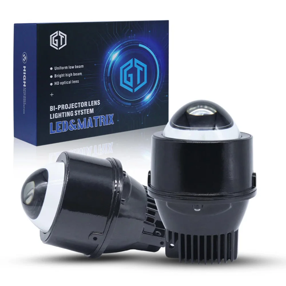 

Bi LED Projector Fog Lens Modified Led Double Light Fog Lamp Hi Lo Beam Three Color for Toyota Nissan Honda Fog Lamp Lens