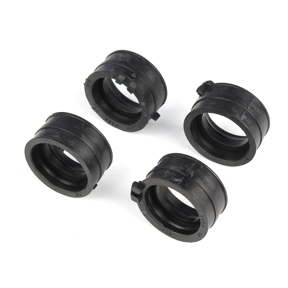 4pcs Motorcycle Carburetor Interface Intake Manifold Flange Boot Sets