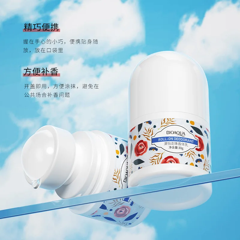 BIOAOUA Refreshing Roll-on Deodorant. Refreshing Fragrance. Compact and Portable. Refreshing and Non-sticky Roll-on Deodorant.