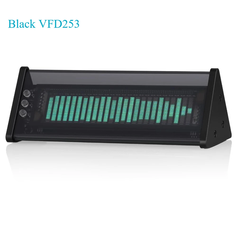 VFD253 시계 음악 스펙트럼 디스플레이 화면 사운드 레벨 미터 오디오 스위처 데스크탑 시계 블루투스 5.0