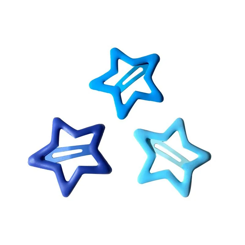 Hair Accessories 30Pcs Random Colorful Star BB Hairclips Girls Cute Star Barrettes Women Simple Metal Snap Clip Headdress