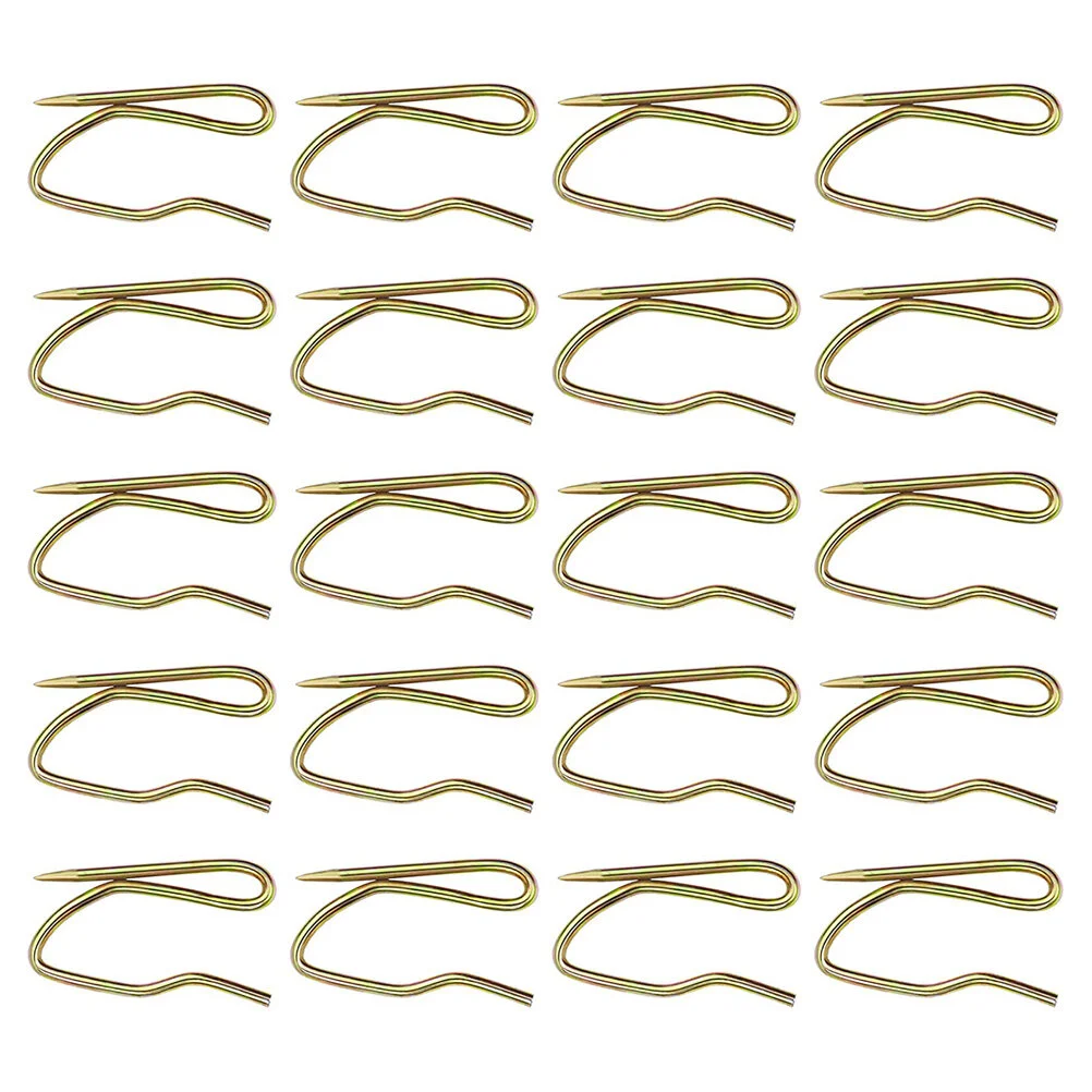 50pcs Metal Curtain Hooks for Drapes- Shaped Drapery Hook for Window Curtain Door Curtain Shower Curtain Golden images - 6