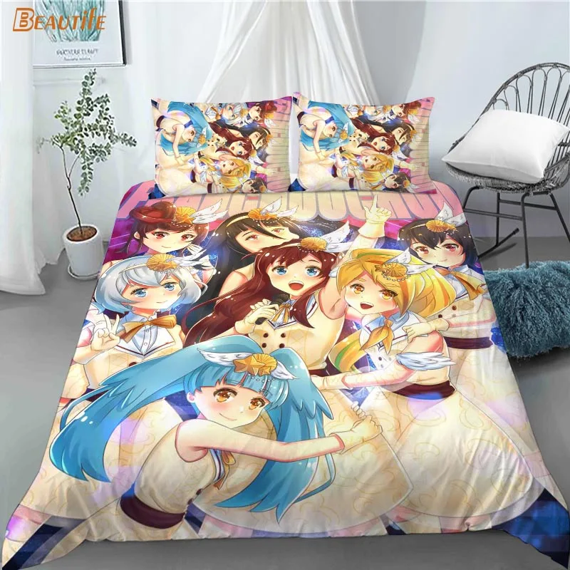 

Hot Sale Zombieland Saga Anime 1 Duvet Cover 2 Pillowcases Polyester Fabric Bedding Set Family Boy Kid Set Duvet Cover Set 1228