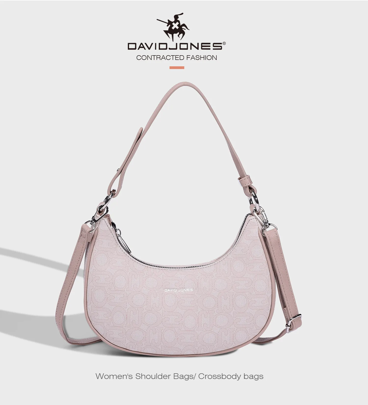 Multifunctional Womens Leather Crescent Bag - Trendy Vintage Shoulder Bag