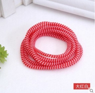 1.1m Solid Colorful TPU Spiral USB Charger Cable Cord Protector Saver Wrap Cable Winder For iphone Data Cable Organizer