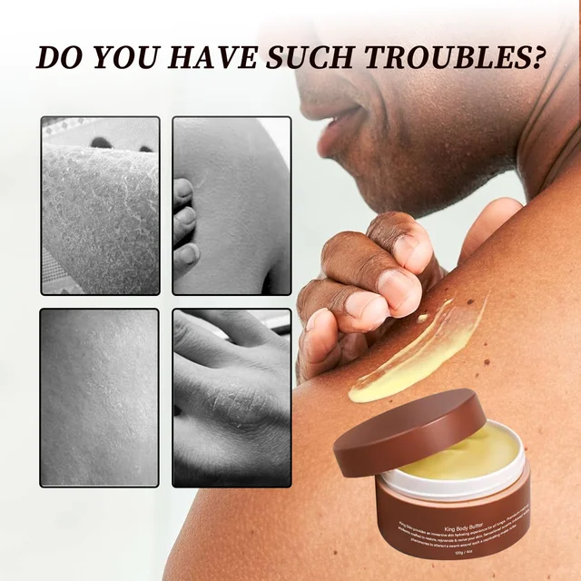 King Body Butter 120g with Shea Butter & Jojoba Oil - 24H Intensive Moisturizing Cream for All Skin Types, Deep Nourishment 2