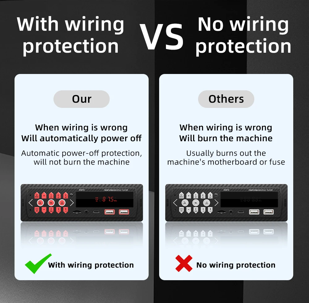 TYPE-C/2USB/AUX/TF 1 Din Car Radio Receiver Hands-Free Bluetooth In-dash Car Stereo Mp3 Player Car Radio Car Music Player Mp3 Music Player