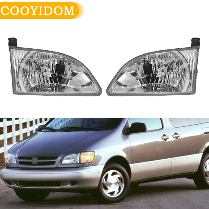 

Фара в сборе для Toyota Sienna 2001 2002 2003 TO2502135 DRL дневные ходовые огни запасные части лампы аксессуары для фар