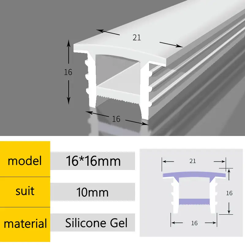 Recessed White Silicone Tube LED Neon Light Flexible Rope Channel Diffuser WS2811 WS2812B Outdoor Waterproof Ribbon Strip Lights image 13