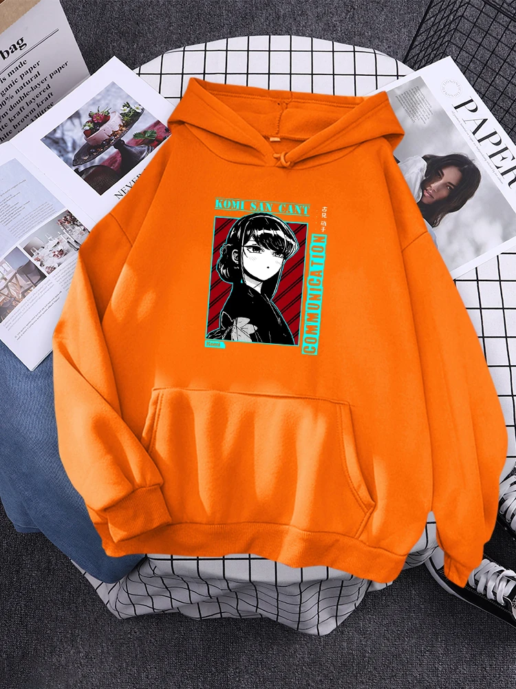 Komi San Can'T Communication Women Hoody Street Hooded Sweatshirts