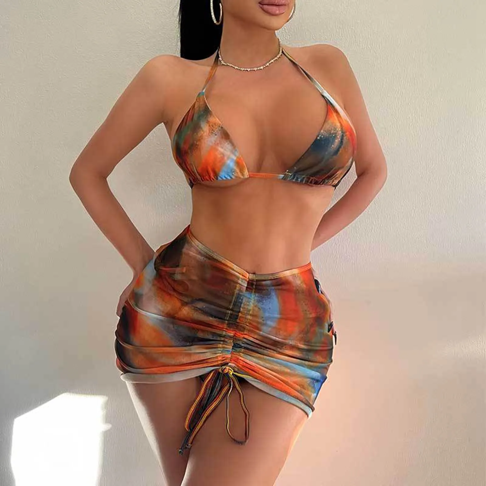 

Women Erotic Lingerie Sexy Clothing Fashion New Pattern Bright Diamond Sexy Tight Womens Bathing Suit with Shorts Bottoms