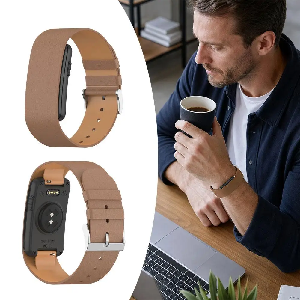 Sports Leather Wristband with Quick Release and Original Cover - Comfortable Replacement Strap