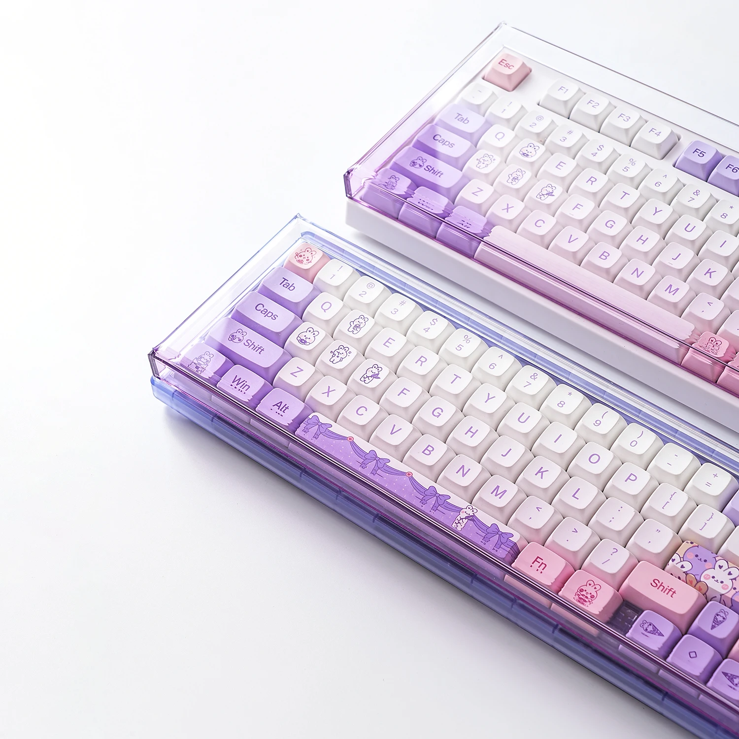 Yunzii-透明なアクリルのメカニカルキーボードカバー,グラデーション 