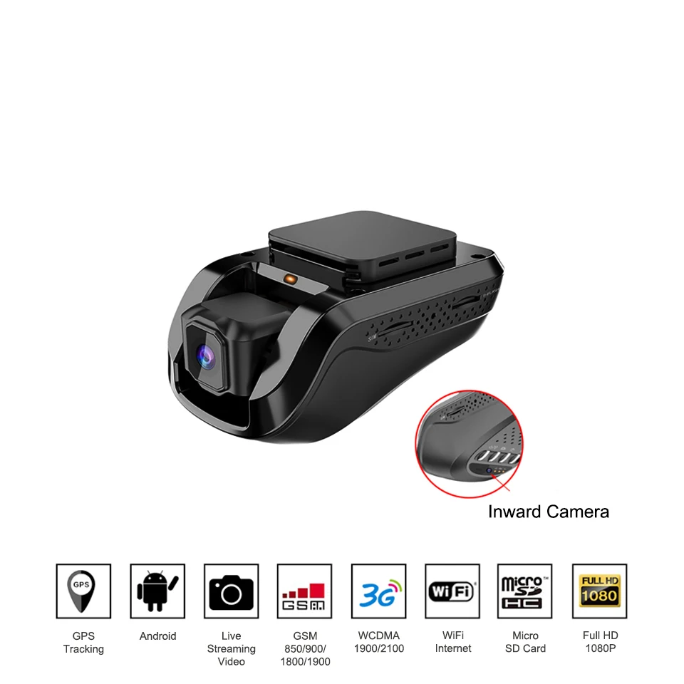 

3G Smart Tracking GPS Dash Camera Car Black Box Streaming Video Recorder and Monitoring by PC Free Mobile app