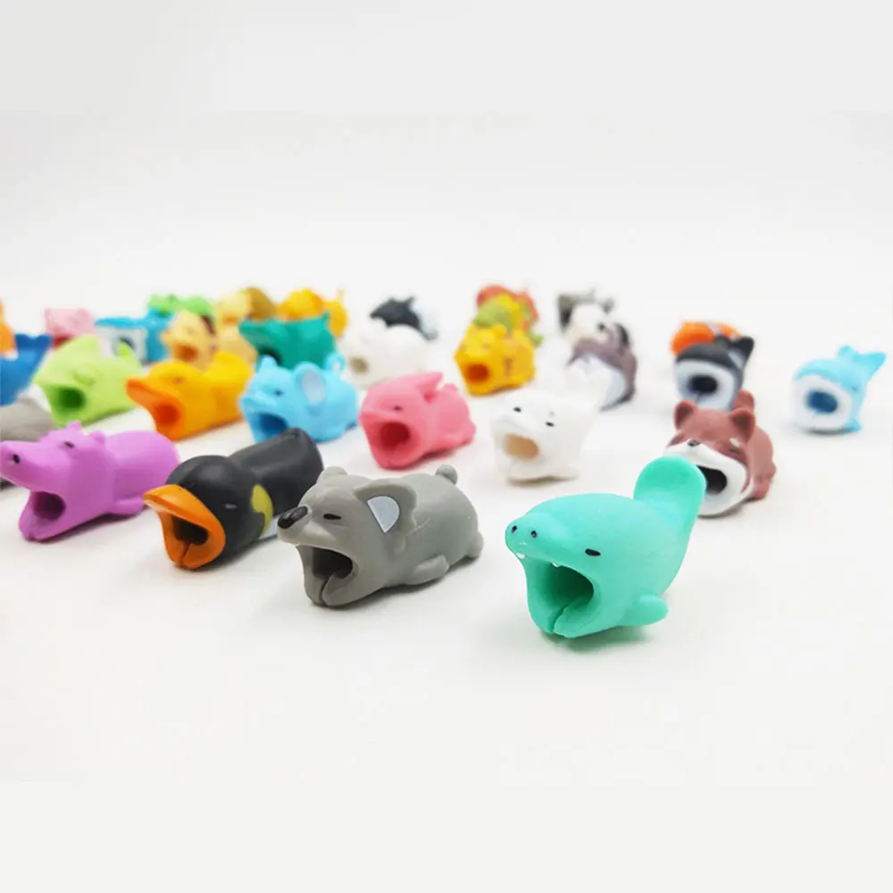 Cartoon Animal Data Cable Protective Cover Mobile Phone Charging Cable Protective Anti-Breaking Wire Winder Cable Organizer 2