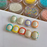 Nail Art Colored Beads Micro Mini Micro Iridescent Nail Charms Glitter Nails Art Tiny Bead Nail Art Pearls For Nail Decor 2