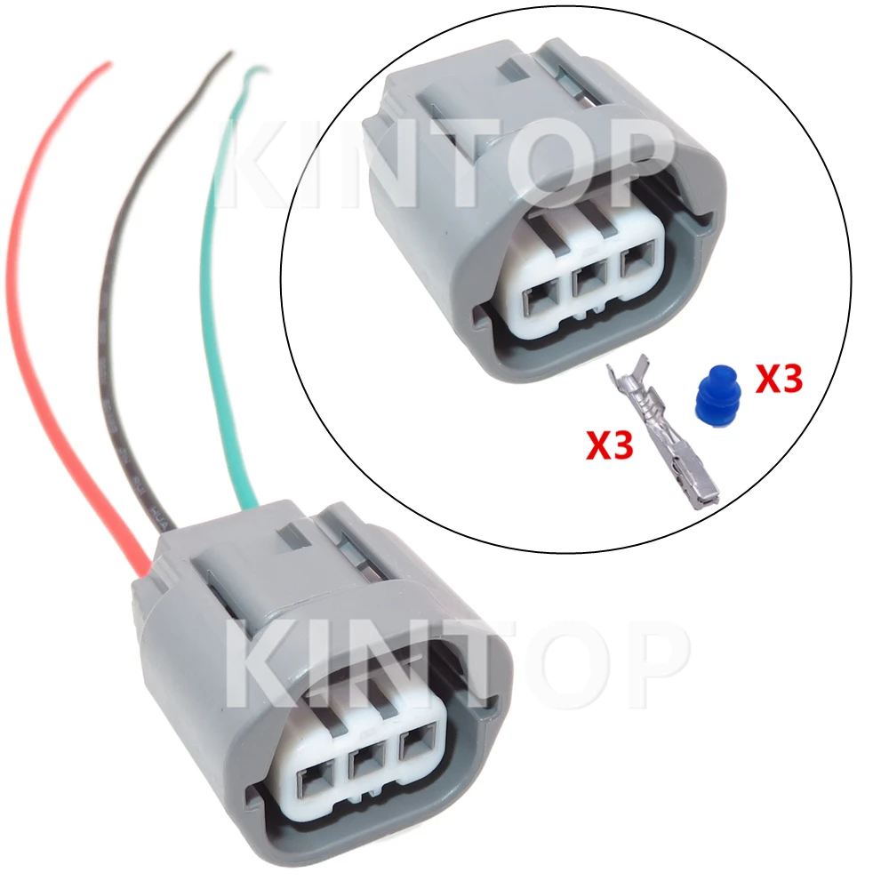 

1 Set 3 Pins 6189-0734 AC Assembly Automobile Wire Cable Socket Auto Modification Connector Parts