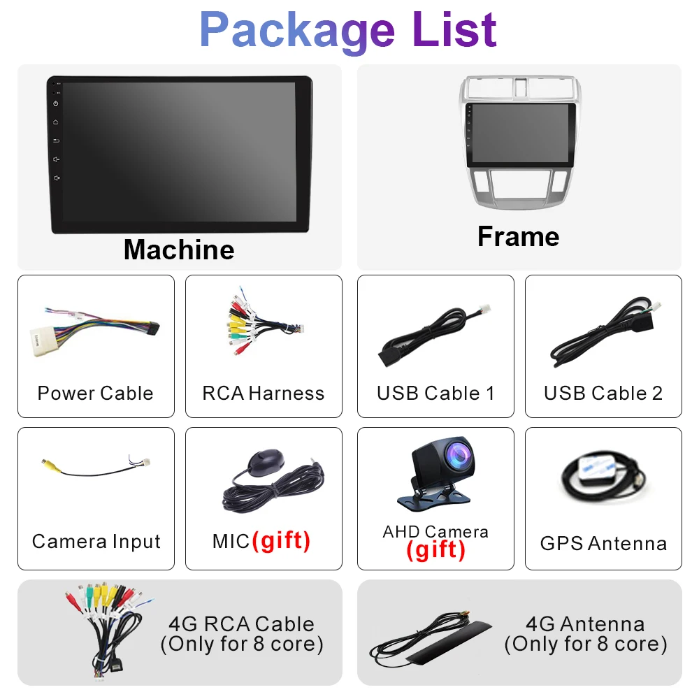 2 Din Car Radio ȵ̵ Carplay ׷ For Honda City 2008 2010 2011 2012 2013 Ƽ̵ HD ũ Autoradio   Wifi