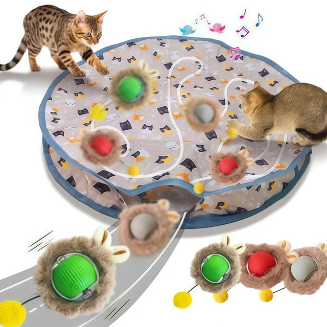 Interactive Cat Toys Ball Cover Set Fast Rolling in Pouch Hide and Seek Kitten Toy Motion Activated Interactive Cat Toy Indoor Interactive Cat Toys Ball Cover Set Fast Rolling in Pouch Hide and Seek Kitten Toy Motion Activated Interactive Cat Toy Indoor