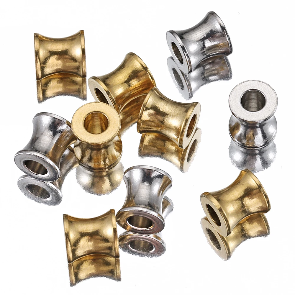 20 stücke 10 stücke 8,5 x8mm Edelstahl Lose Spacer Perlen Barrel Trommel Charms Anhänger für Halskette Armband Schmuck Machen DIY – Detail 5