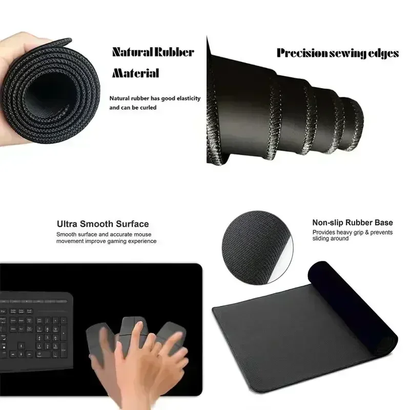 Anime Mouse Pad Alienware Gaming Setup Anti-slip Natural Rubber PC Keyboard XXL Desk Pads lock edge Almohadilla