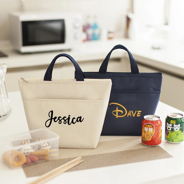 Box tote bag with name