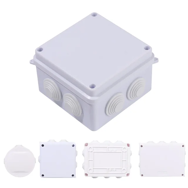 Caja de alimentación impermeable de plástico ABS IP65, caja de Control eléctrico, carcasa de Cable para interior y exterior, caja de conexión de Cable, caja de conexiones de Rama 1