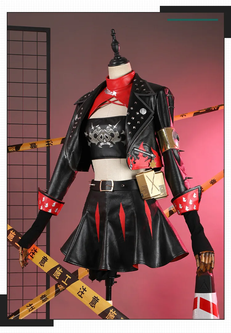 Zenless Zone Zero: Burnice Whita | Black Uniform Cosplay Costume Set 28 Zenless Zone Zero Burnice White Sons of Calydon Punk Uniform Cosplay Costume