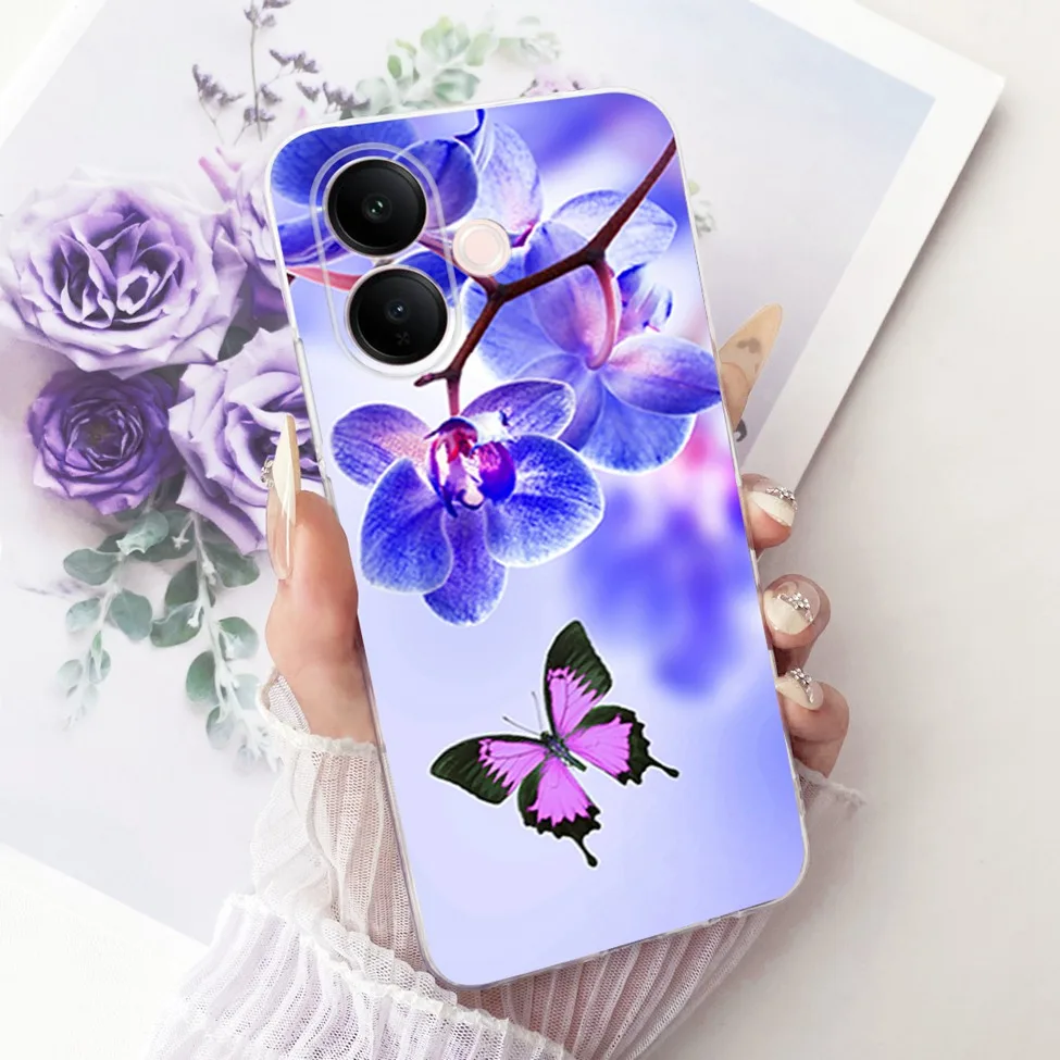 Clear Luxury Cute Cat & Butterfly Painted Case