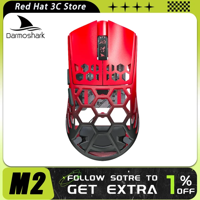 Darmoshark M2 Gaming Mouse Wireless Bluetooth PAM3395 Nordic 
