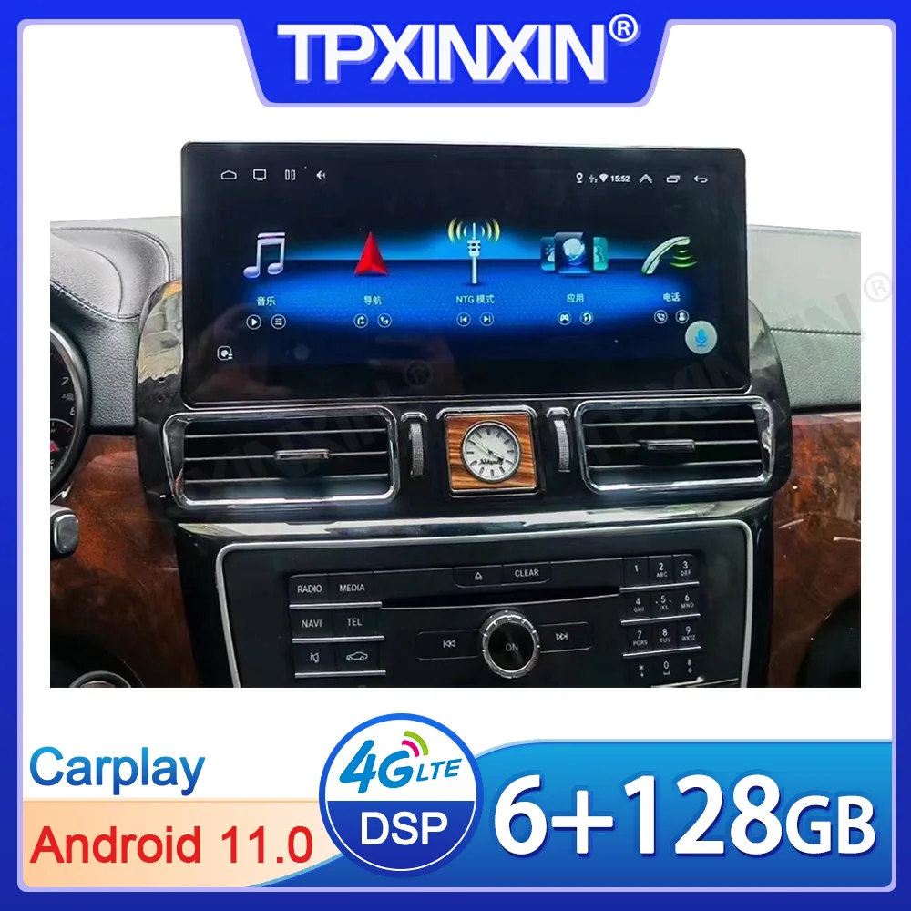 

For Benz GL ML 2015-2018 6 + 128GB Android 11 Auto Radio GPS Navig Multimedia Player Stereo kopf Einheit Audio Video Player CP