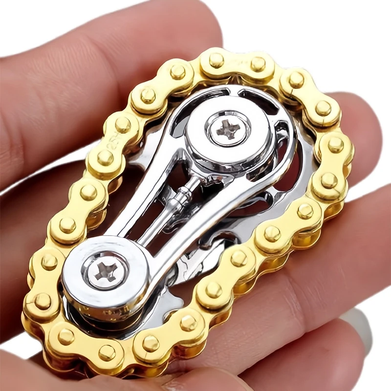 Spiral Sprocket Flywheel Top Flying Disk Metal Toy
