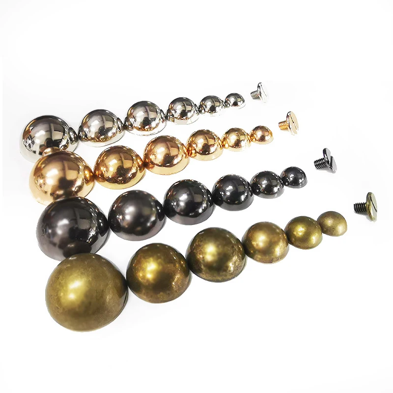 Dome Rivets Screws Spike Studs Punk Spots Garment Leather Craft Belt Wallet Decoration Parts 8/10/12/12mm 10pcs metal rivets,belt strap rivets,copper rivets,metal studs,leather rivets,pearl rivets