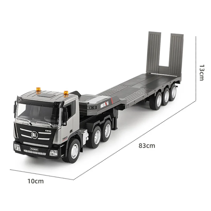 HuiNa 619 RCセミトレーラーフラットベッドトラック 1/24スケール 合金