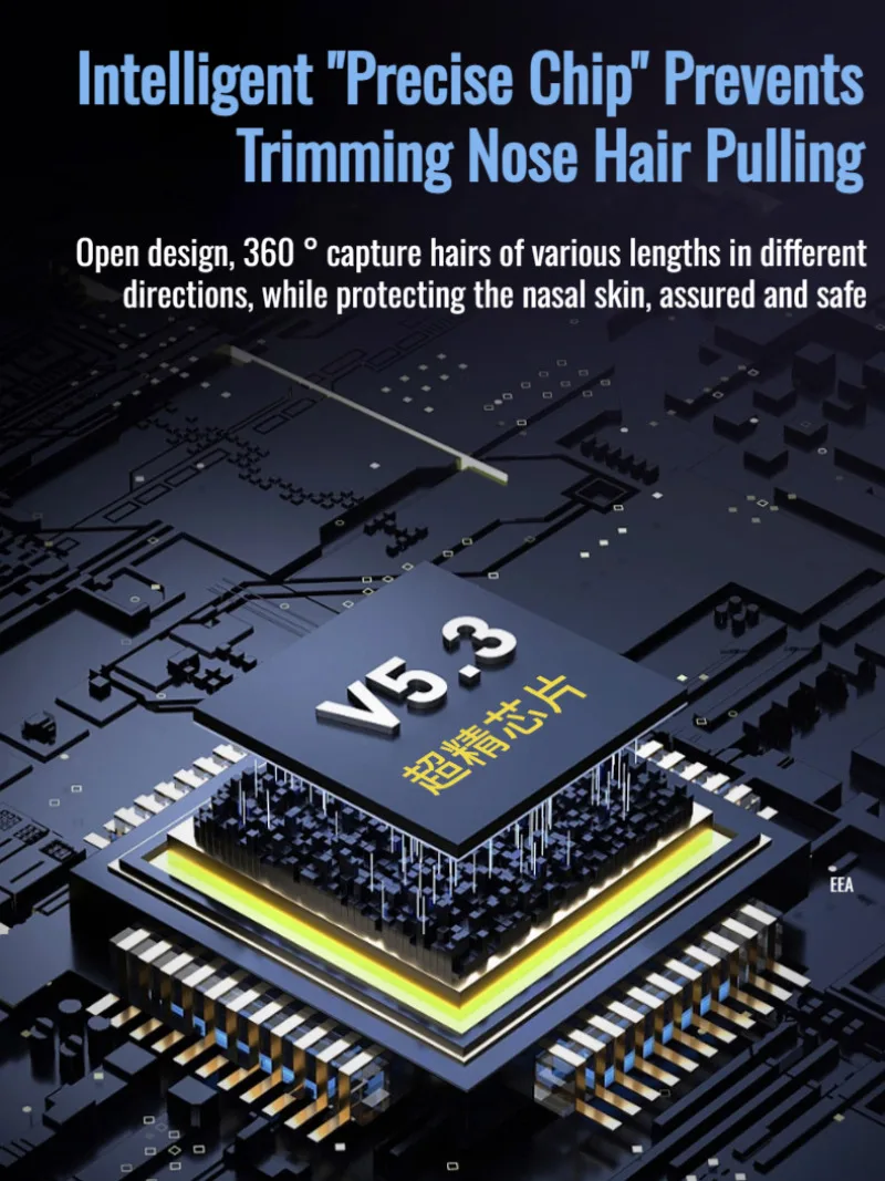 Digital Electric Nose Hair Trimmer Painless Shaving 5