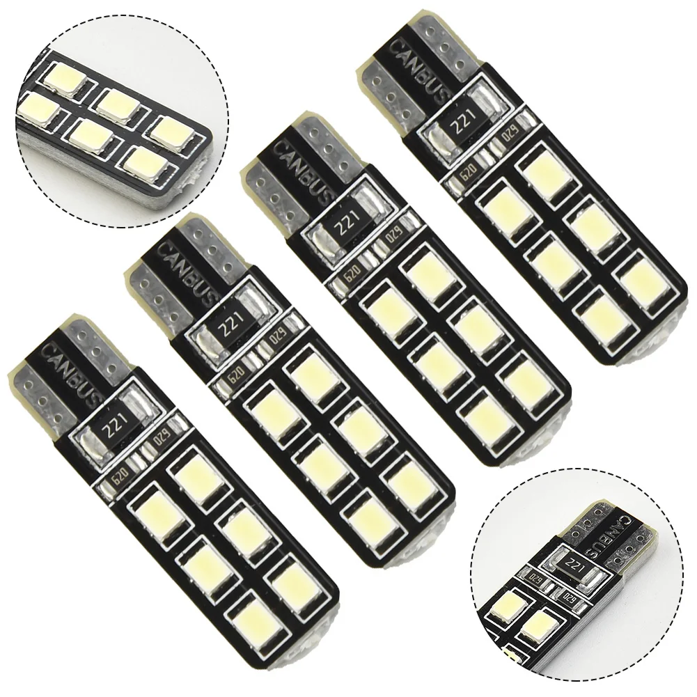 

4Pcs Error Free Eyebrow Eyelid Light Bulb LED For Mercedes For Benz W204 C300 C350 T10-6SMD-2835 LED White Car Accessories