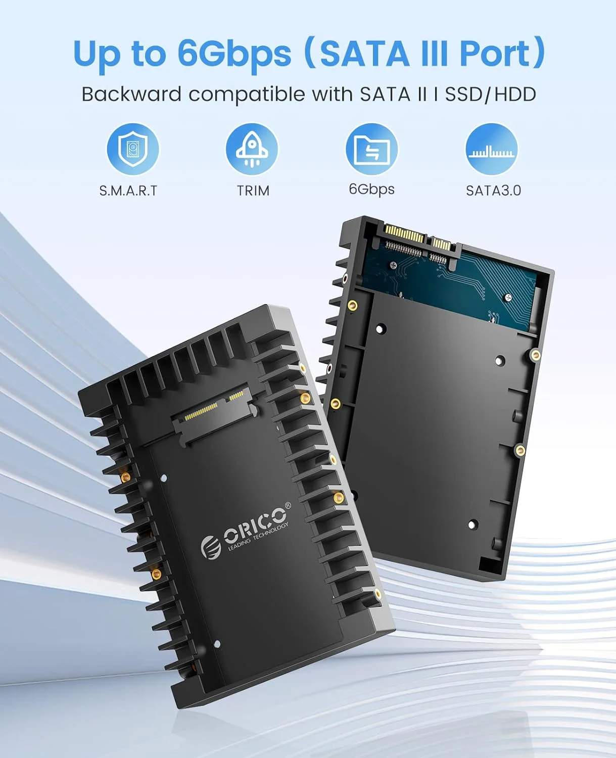 Orico-suporte Caddy 25 a 3.5 Polegadas Sata 3.0 79.5 12.5 mm Hdd e Ssd Acessórios de Computador - Imagem 4