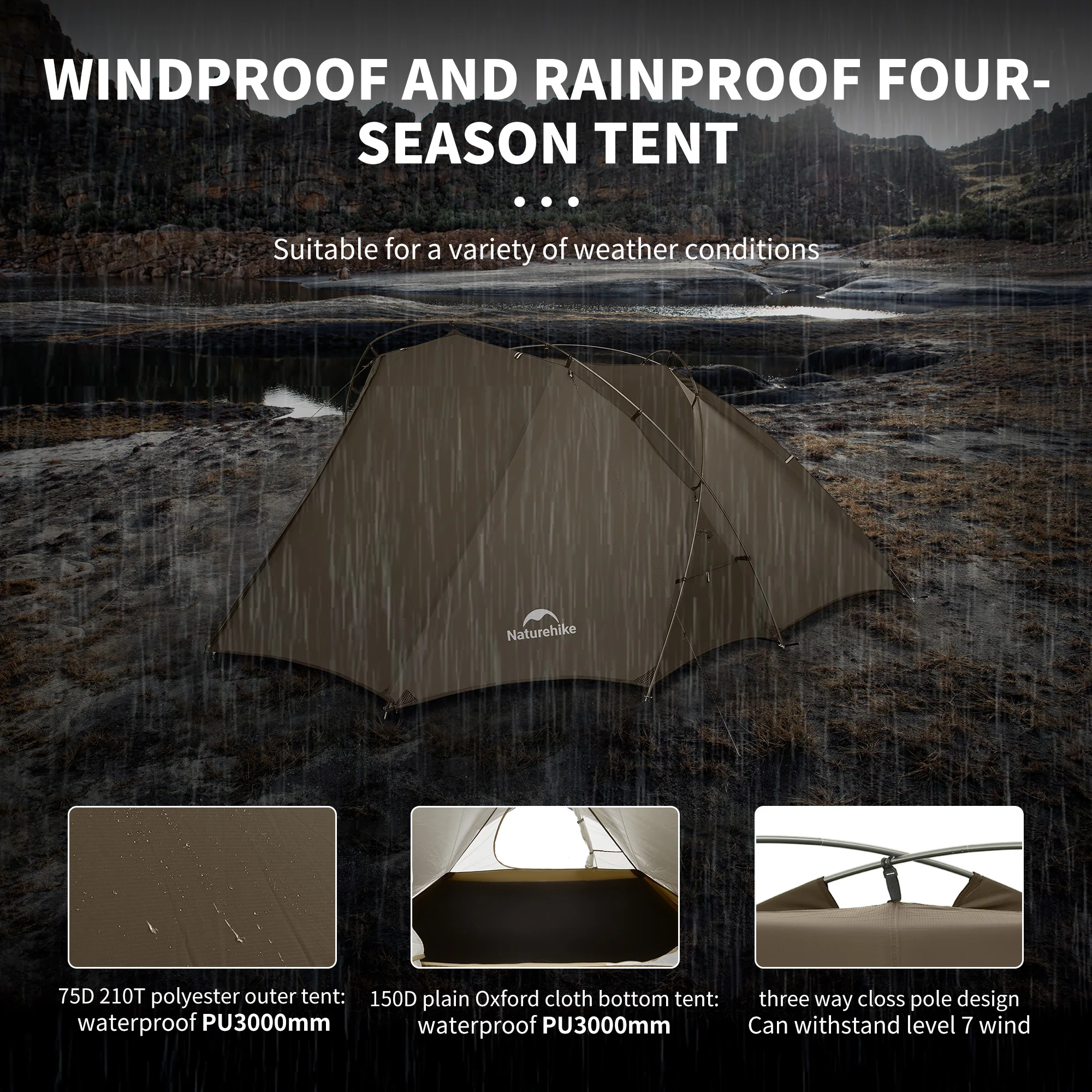 テント・タープ Naturehike Hillock6 Naturehike Hillock6 Camping Tent 2 Person Double Layer 4
