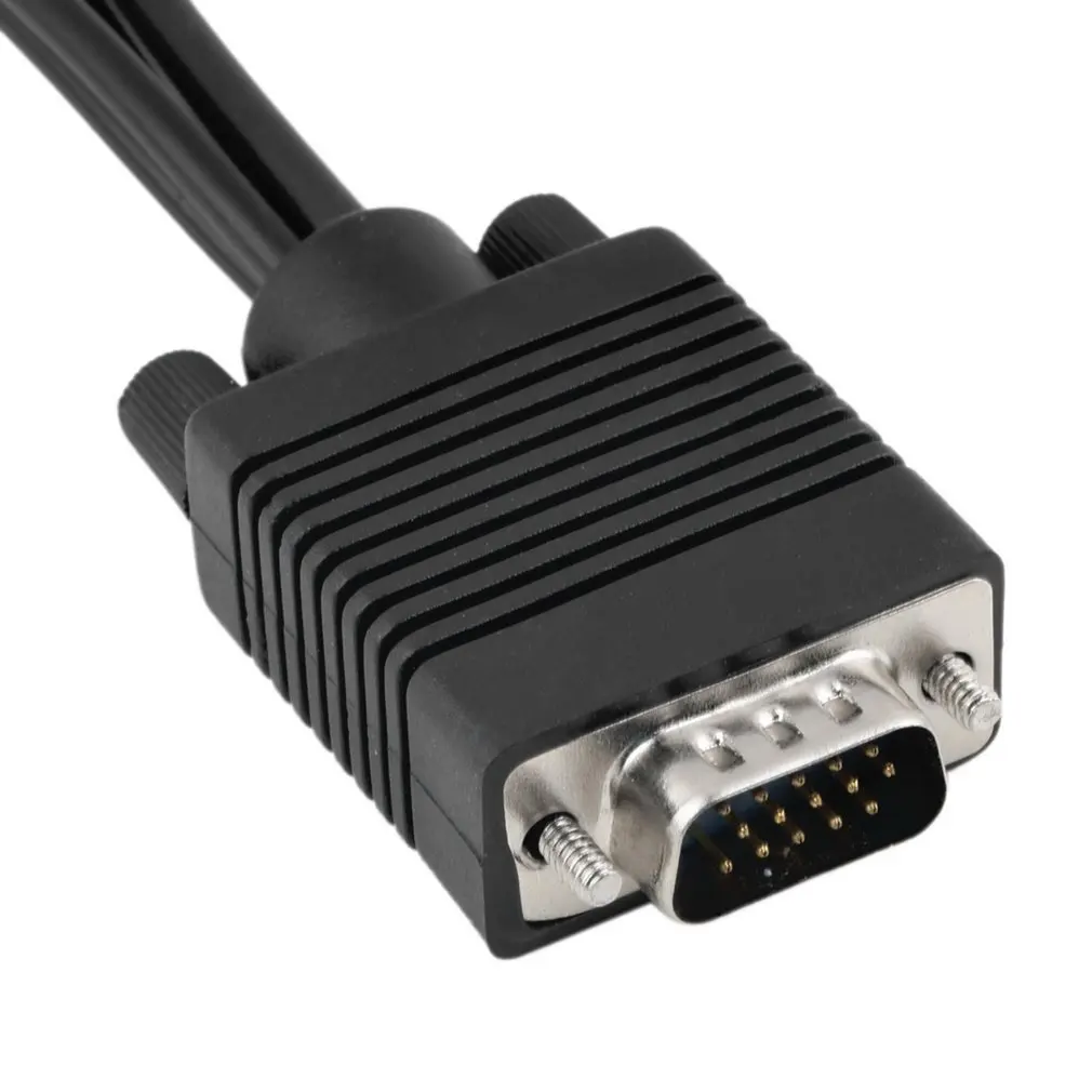 VGA Male to S-Video 3 RCA Jack Female Composite AV TV Out Adapter Converter Connector Video Cableor Laptop PC Video Cards