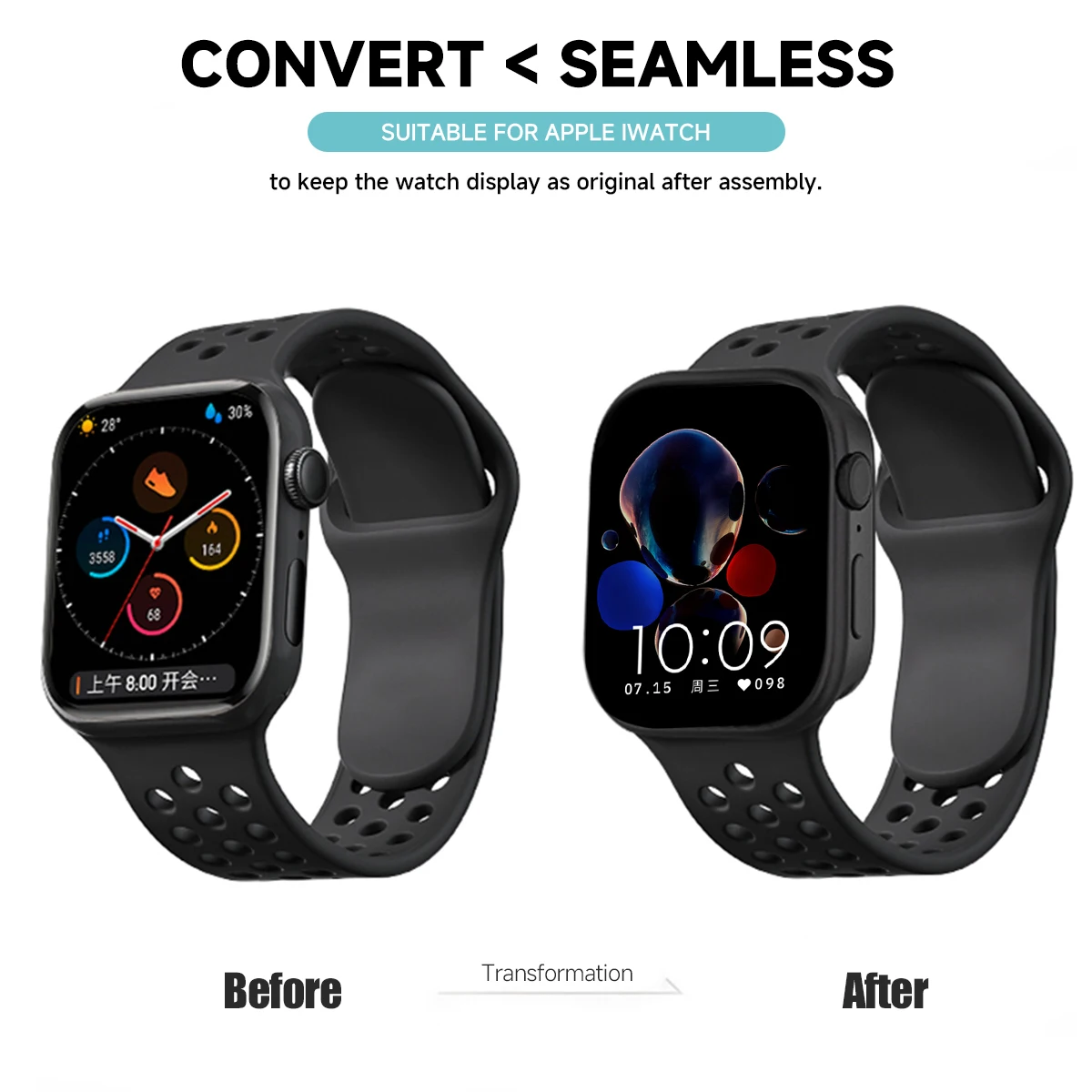 Premium Alloy All-Inclusive Metal Frame Case for Apple Watch - Aluminum Cover