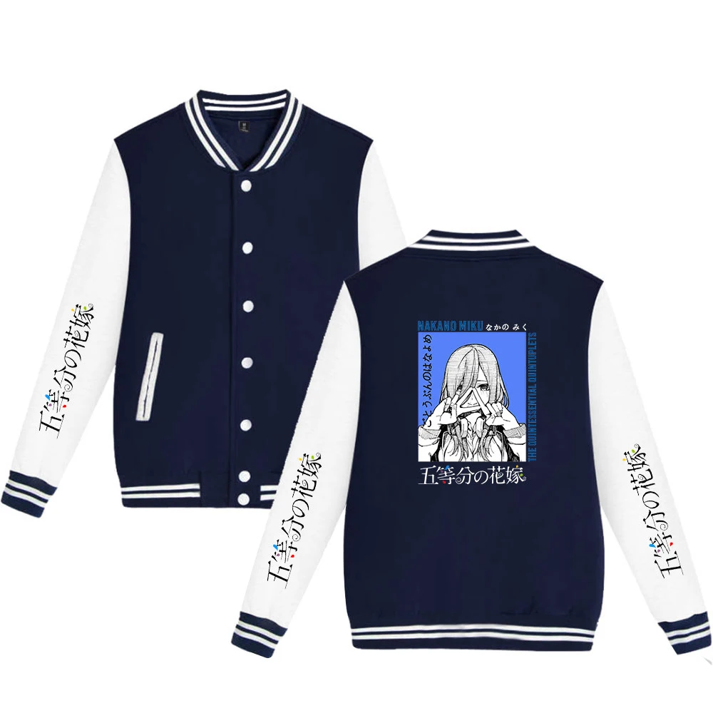 

Fashion The Quintessential Quintuplets men's women's baseball uniform spring autumn jacket children's anime jacket sweatshirt