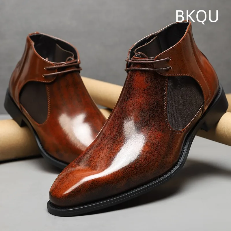 Men Chelsea Boots Large Size Non-slip Platform