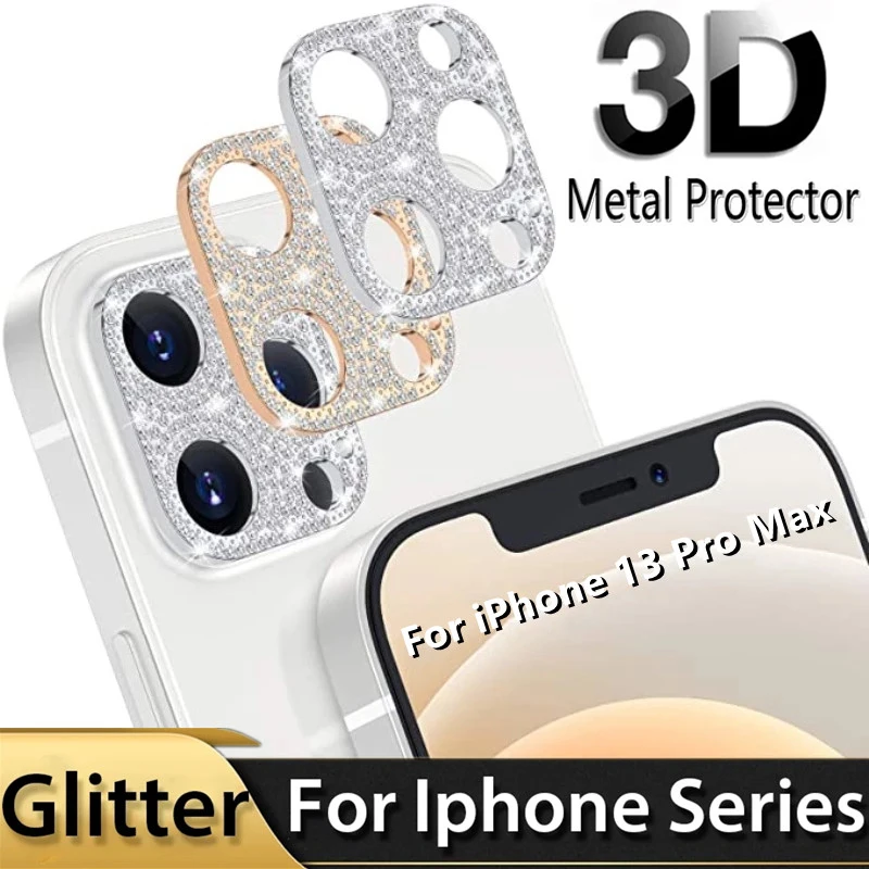 Diamond Camera Lens Protector for IPhone 11 12 13 Pro Max Glitter