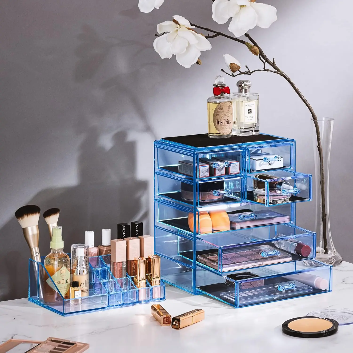 Clear Cosmetic Makeup Organizer - Make Up & Jewelry Storage, Case & Display - Spacious Design 3