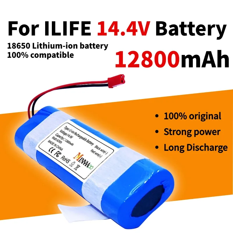 

Genuine 14.8V 6800mah 12800Mah 18650 Lithium Battery For ILIFE V3s Pro, V50, V5s Pro, V8s, X750 Robot Vacuum Cleaner Battery