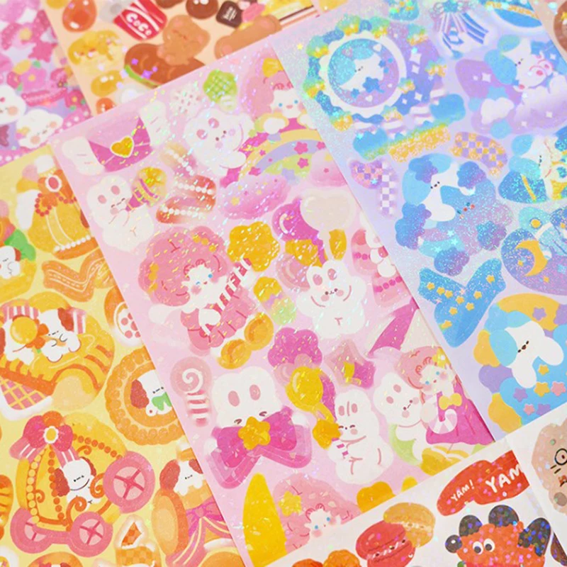 10 pezzi Kawaii Kpop Toploader Deco Stickers-vari simpatici cartoni animati in stile coreano-ottieni un regalo segreto casuale con ogni acquisto