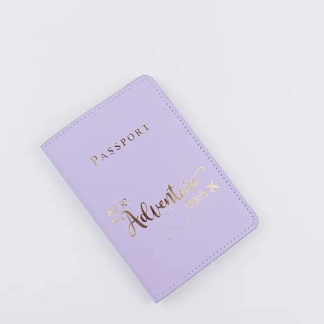Travel Waterproof Dirt Passport Holder Cover Wallet Transparent Leather ID Passport Card Holders Business Credit Card Case Pouch Light Purple