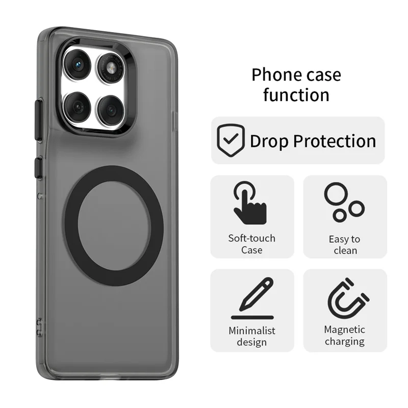 Magnetic Wireless Charging Transparent Candy Color Case