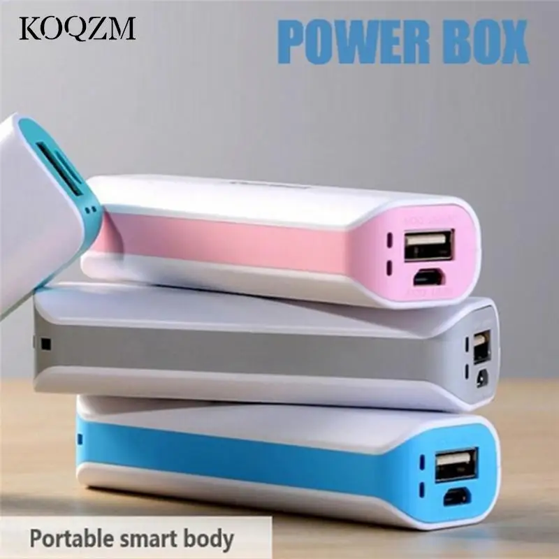 미니 배터리 뱅크 파워 백 케이스, 휴대용 핸드폰 18650 배터리 백업 충전기, USB DIY 박스, 배터리 보관 케이스