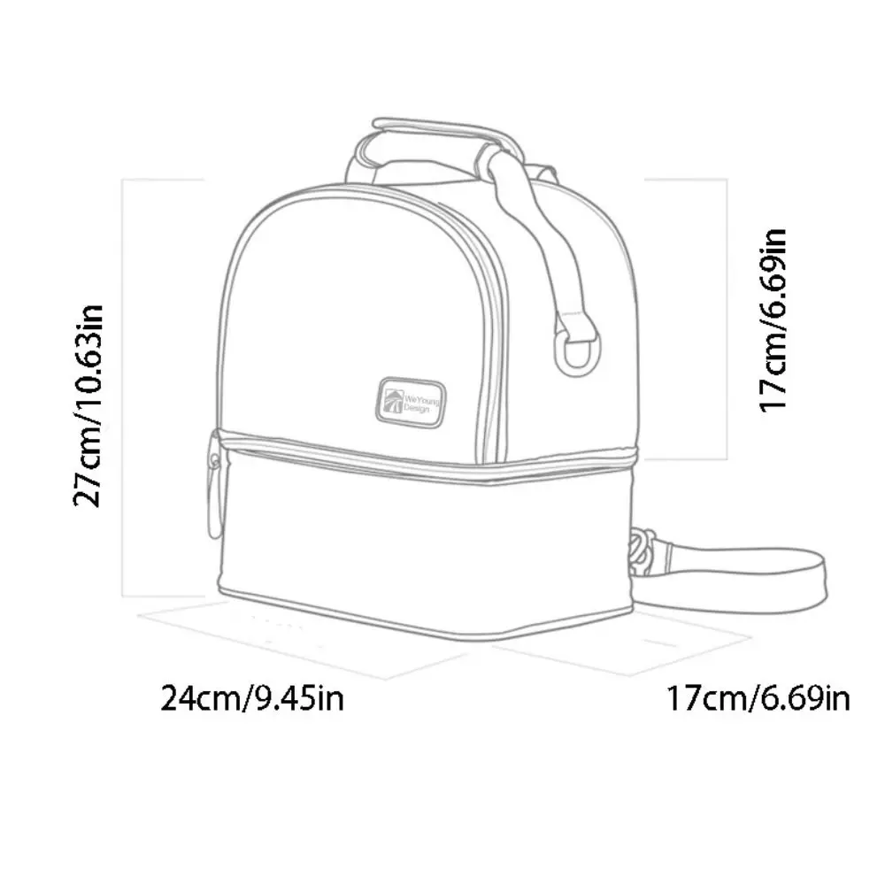 Multifunctional Maternity Backpack Portable Double Layer Breastmilk Cooler Bag Lightweight Large Capacity Mommy Bag Women Kid
